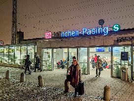 Munich Pasing Station At Night