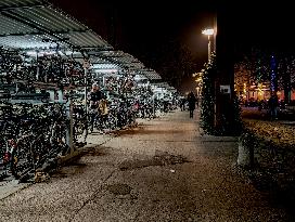 Bicycle Parking At Munich Pasing Train Station