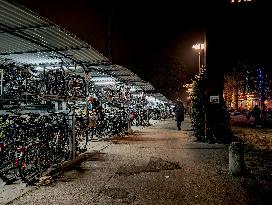 Bicycle Parking At Munich Pasing Train Station