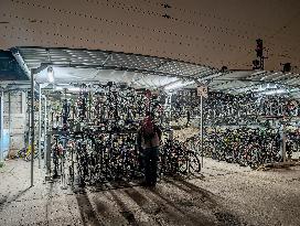 Bicycle Parking At Munich Pasing Train Station