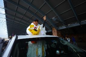 Nepal’s Record Holding Climber Mingma G. Sherpa Receives Heroic Welcome Upon Arriving Back Home