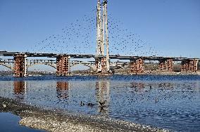 Birds on Dnipro River in Zaporizhzhia