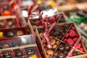 Assorted Chocolate Bonbons And Sweets