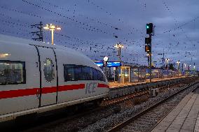 A Deutsche Bahn ICE Train Departs From Munich