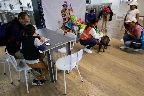 Dogs Rescued By The STCMetro Of Mexico City, Help The Three Wise Men Collect Letters From Girls And Boys