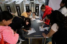 Dogs Rescued By The STCMetro Of Mexico City, Help The Three Wise Men Collect Letters From Girls And Boys