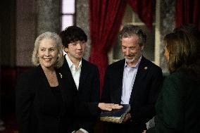 Vice President Kamala Harris swears in Senators