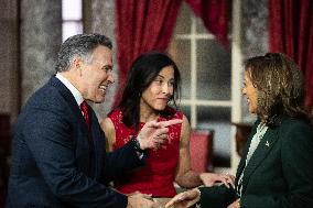 Vice President Kamala Harris swears in Senators