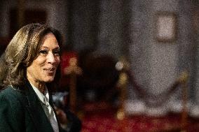 Vice President Kamala Harris swears in Senators