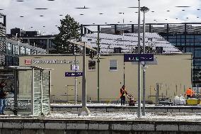 German Railway Signal Box. DB Stellwerk Munich East Station