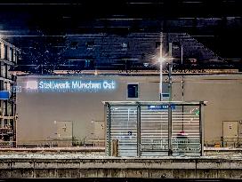 German Railway Signal Box. DB Stellwerk Munich East Station