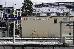 German Railway Signal Box. DB Stellwerk Munich East Station