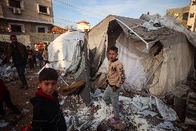 Israel's Bombing Of Palestinians In Tent Camps