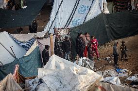 Israel's Bombing Of Palestinians In Tent Camps