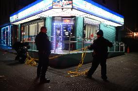 One Woman And Two Men Shot Inside Of El Nuevo Tipico Restaurant In Highland Park Section Of Brooklyn New York City