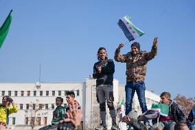 Syrians Celebrate Victory Over Assad Regime In Umayyad Square