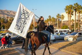 Syrians Celebrate Victory Over Assad Regime In Umayyad Square