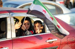 Syrians Celebrate Victory Over Assad Regime In Umayyad Square