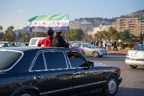 Syrians Celebrate Victory Over Assad Regime In Umayyad Square