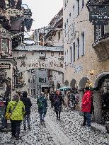 Daily Life In The Austrian City Of Kufstein In Tyrol