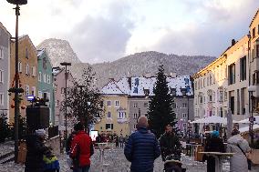 Daily Life In The Austrian City Of Kufstein In Tyrol