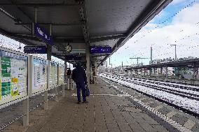 Passengers Waiting For Their Train At Munich East Station