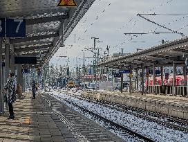 Passengers Waiting For Their Train At Munich East Station