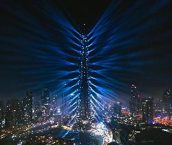 Laser Show Of Dubai Burj Khalifa