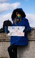 Protest On Democracy On Lincoln Memorial