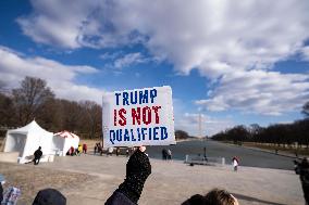 Protest On Democracy On Lincoln Memorial