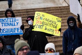 Protest On Democracy On Lincoln Memorial