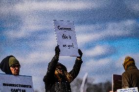 Protest On Democracy On Lincoln Memorial