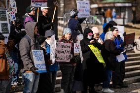 Protest On Democracy On Lincoln Memorial