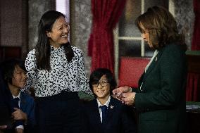 Vice President Kamala Harris swears in Senators