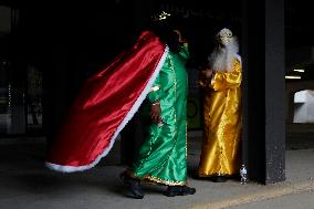 Dogs And Police In Mexico City Dress Up As The Three Wise Men