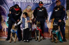 Dogs And Police In Mexico City Dress Up As The Three Wise Men