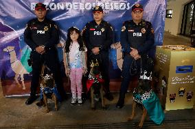 Dogs And Police In Mexico City Dress Up As The Three Wise Men