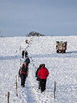 Snow Hiking In Bavaria