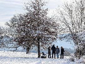 Snow Hiking In Bavaria