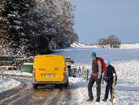 Snow Hiking In Bavaria