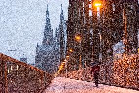 Early Morning Snows In Cologne