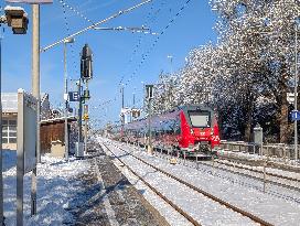 Regional Rail Transport In The Bavarian Countryside