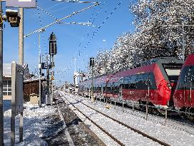 Regional Rail Transport In The Bavarian Countryside