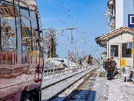 Regional Rail Transport In The Bavarian Countryside