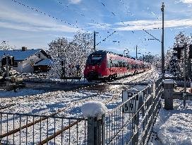 Regional Rail Transport In The Bavarian Countryside