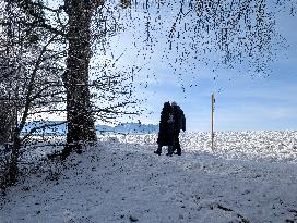 Winter Walk In Bavarian Countryside