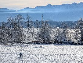 Winter Walk In Bavarian Countryside