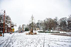 First Snowfall Of The Year In The Netherlands.