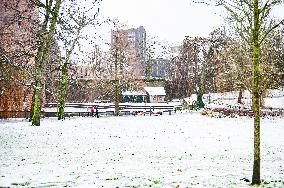 First Snowfall Of The Year In The Netherlands.