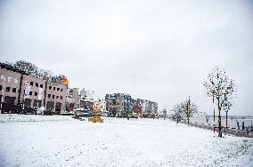 First Snowfall Of The Year In The Netherlands.